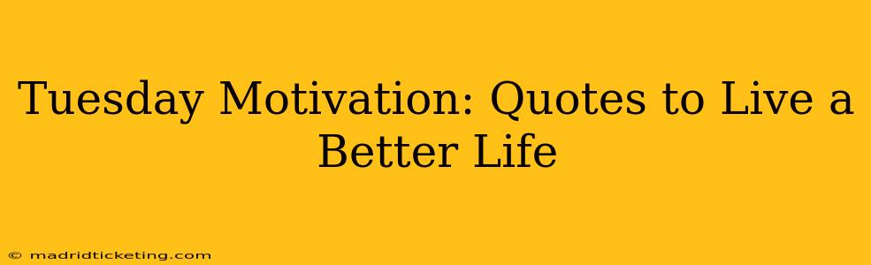 Tuesday Motivation: Quotes to Live a Better Life