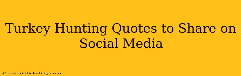 Turkey Hunting Quotes to Share on Social Media