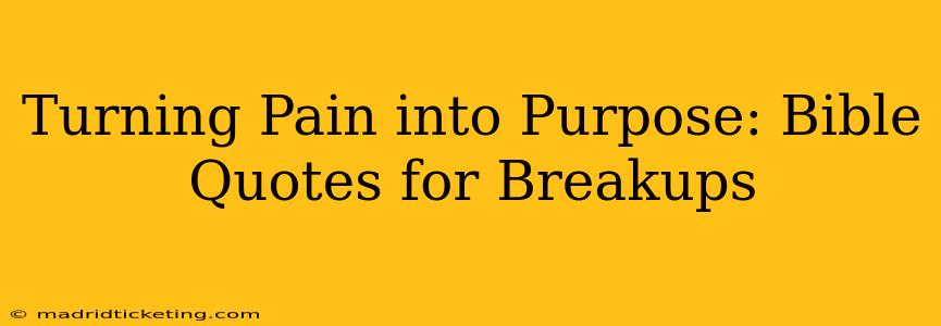 Turning Pain into Purpose: Bible Quotes for Breakups