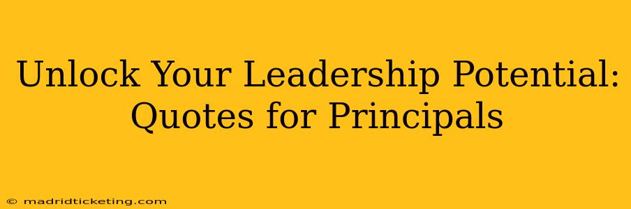Unlock Your Leadership Potential: Quotes for Principals