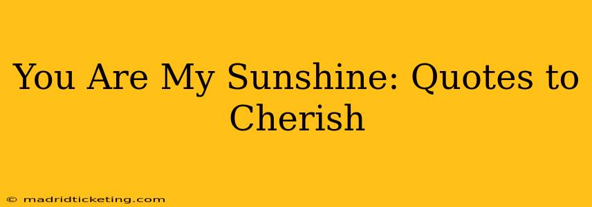 You Are My Sunshine: Quotes to Cherish