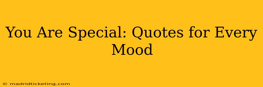 You Are Special: Quotes for Every Mood
