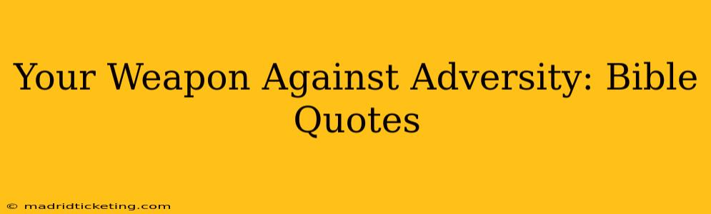 Your Weapon Against Adversity: Bible Quotes